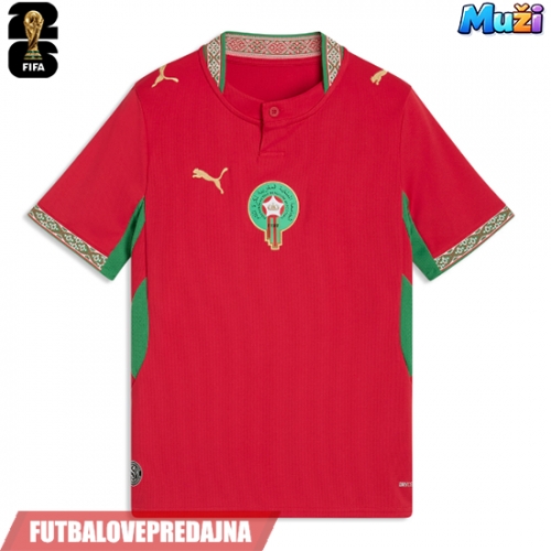 Lacne Muži Futbalové dres Maroko MS 2026 Krátky Rukáv - Domáci